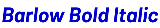 Barlow Bold Italic 字体